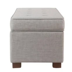 Shelton Tufted Top Storage Ottoman - Gray - Threshold™: Upholstered Rectangular Furniture With Lid -Whalen Furniture GUEST 455754a9 668e 4176 8a11 6134a416b504