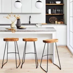 Hull Low Back Barstool Wood/Metal - Threshold -Whalen Furniture GUEST 4657e6fd 7d27 433d 85bd 695cd9432ba4 1