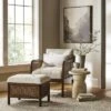 Woodspring Cane Base Ottoman Dark Walnut/Cream - Threshold™ Designed With Studio McGee -Whalen Furniture GUEST 47bf5681 a3fb 4d5e adcc 3e040ab96657