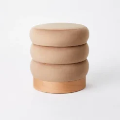 Clarkdale Channel Tufted Ottoman With Wood Base - Threshold™ Designed With Studio McGee -Whalen Furniture GUEST 49c40f06 ce24 490b b665 fce10ad00f8a