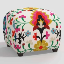 Poppy Ottoman In Damask - Skyline Furniture -Whalen Furniture GUEST 4a1f0a8e b3bf 4e3e b23c 0bc0730b921f