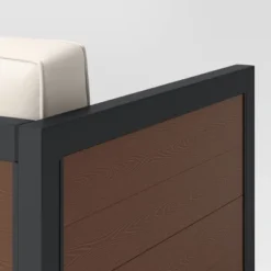 Bryant 2pc Faux Wood Patio Loveseat & Coffee Table - Gray/Natural - Threshold™ -Whalen Furniture GUEST 4b3c6964 0f23 4bf8 899e c9fc36e30d43