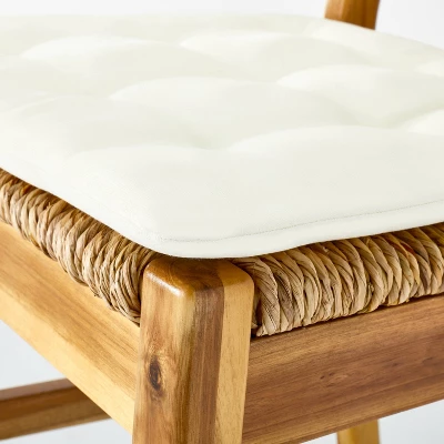 2pk Temescal Valley Wood And Woven Dining Chairs With Cushion Cream - Threshold™ Designed With Studio McGee 6 2pk Temescal Valley Wood And Woven Dining Chairs With Cushion Cream - Threshold™ Designed With Studio McGee - Image 4