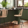 Olivine Rounded Back Woven Counter Height Barstool With Metal Legs Natural - Threshold™