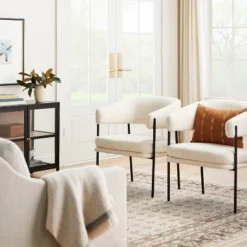 Rosemead Metal Frame And Rounded Back Faux Sherling Accent Chair Cream - Threshold™ Designed With Studio McGee 9 Rosemead Metal Frame And Rounded Back Faux Sherling Accent Chair Cream - Threshold™ Designed With Studio McGee -Whalen Furniture GUEST 4e928a9f b710 47a5 ac64 803e1e5be9e7