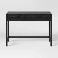 Minsmere Writing Desk With Drawers Black - Threshold™ -Whalen Furniture GUEST 5094eea6 5a0c 4f67 9925 b2109f6d1141