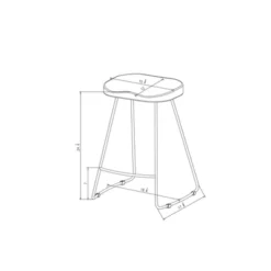 Hull Low Back Wood/Metal Counter Height Barstool - Threshold™ -Whalen Furniture GUEST 509b4ae3 a422 4b35 8183 0d37552635c1