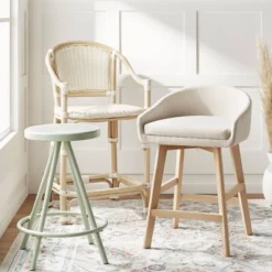 Parksley Rattan And Woven Counter Height Barstool White - Threshold™ 9 Parksley Rattan And Woven Counter Height Barstool White - Threshold™ -Whalen Furniture GUEST 51f30ece 4c8b 4fcf 8461 e948b9e3ffda