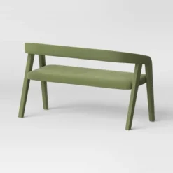 Lana Curved Back Upholstered Dining Bench Olive Green Velvet - Threshold™ -Whalen Furniture GUEST 544fc6aa cc08 486b b79b afcfc5ff936b