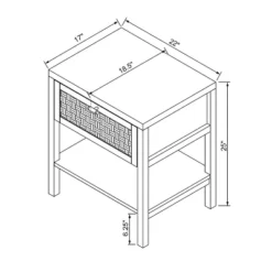 Palmdale Nightstand Woven 1 Drawer Natural - Threshold™ Designed With Studio McGee -Whalen Furniture GUEST 550d6465 ce76 4b84 aecc 7d7a65f14b62