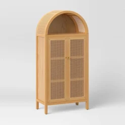 Woven Arched Wood Cabinet - Threshold™ -Whalen Furniture GUEST 55ee5cc0 3aff 4967 be03 2e31c724f280
