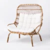 Wicker & Metal Outdoor Patio Chair, Egg Chair Natural - Threshold™ Designed With Studio McGee -Whalen Furniture GUEST 563d0245 b681 46de b4bf d455c8c4ac02