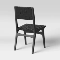Ceylon Woven Dining Chair Black - Threshold™: Rubberwood Frame, Polyester Accents, 250lb Capacity -Whalen Furniture GUEST 575ec13b eb35 4a3a aa9f 98c7a6b1c16e