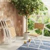 Bryant 4pk Faux Wood Folding Patio Bistro Chairs - White/Light Wood - Threshold™ -Whalen Furniture GUEST 59d126a3 4569 4d4e 962a 3ead6aec5046