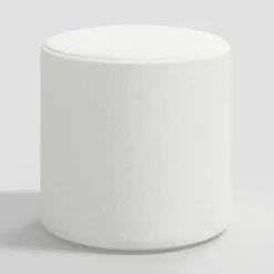 Round Thalia Ottoman In Textured Linen - Threshold™ -Whalen Furniture GUEST 5adbb7e2 c555 44bd 886f b90c408a36f4