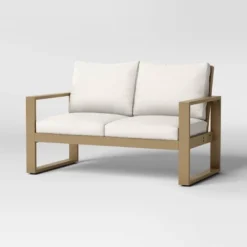 Esker Recycled Resin Outdoor Patio Loveseat Brown - Threshold™ -Whalen Furniture GUEST 5afc5da1 629d 43c2 8014 245974f926a0