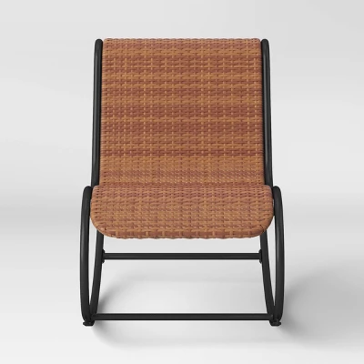 Wexler Wicker Rocking Chair - Black - Threshold™ 4 Wexler Wicker Rocking Chair - Black - Threshold™ - Image 2