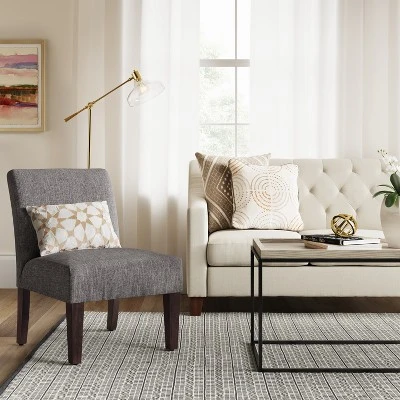 Quincy Basic Slipper Chair Charcoal - Threshold™ 3 Quincy Basic Slipper Chair Charcoal - Threshold™