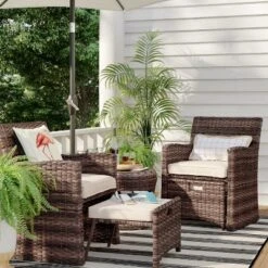Halsted 5pc Wicker Small Space Patio Furniture Set - Threshold -Whalen Furniture GUEST 5b71274d a892 473e 8f50 3fb3df26fbd6