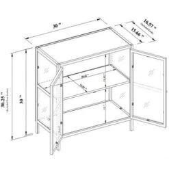 30" Crystal Cove Glass Cabinet Black - Threshold™ Designed With Studio McGee -Whalen Furniture GUEST 5b71f51a 7630 42b5 9e09 477102ac59f6