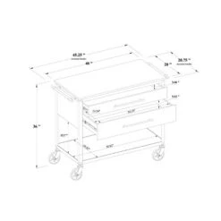 Derry Stone Top Mixed Material Kitchen Island Brown - Threshold™: Solid Hardwood, Storage, Wheels -Whalen Furniture GUEST 5c154903 97ae 4ad2 863b fa3bbc2af93f