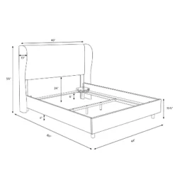 Tufted Velvet Upholstered Wingback Bed - Skyline Furniture -Whalen Furniture GUEST 5da2749b d032 4d56 b9b0 63f6063781e0