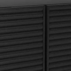 Fluted TV Stand For TVs Up To 55" Black - Threshold™: Entertainment Center With Adjustable Shelves -Whalen Furniture GUEST 5e38e9c0 ef1d 4fb9 b264 eb2589536705