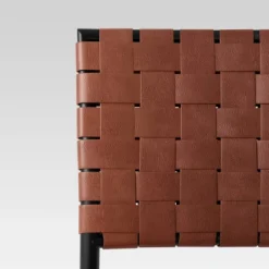 Wellfleet Woven Faux Leather Metal Base Counter Height Barstool - Threshold™ -Whalen Furniture GUEST 600d4296 a27d 474b 916f d7e59a94ae23