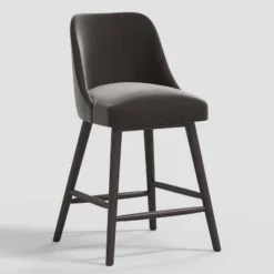 Geller Counter Height Barstool In Shiny Velvet - Threshold™ -Whalen Furniture GUEST 60c08173 838a 4095 a401 7b536564fa97