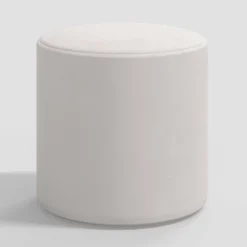 Round Thalia Ottoman In Velvet - Skyline Furniture -Whalen Furniture GUEST 64a48b94 bdaa 4a7e 91bf 9e53cf158664