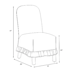 Replacement Ruffled Slipcover Only For Rounded Back Dining Chair - Threshold™ 27 Replacement Ruffled Slipcover Only For Rounded Back Dining Chair - Threshold™ -Whalen Furniture GUEST 656a71d4 f858 4edd 8318 dcce23bd0638 1