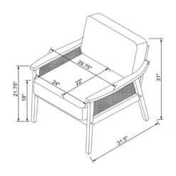 Westbury Cane Lounge Armchair Beige - Threshold™ -Whalen Furniture GUEST 670f5171 f111 45d4 9304 c584b692719e