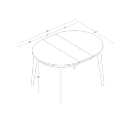 Astrid Mid-Century Round Extendable Dining Table - Threshold™ -Whalen Furniture GUEST 67363663 bc12 48bd adb2 c9a5c8b71510