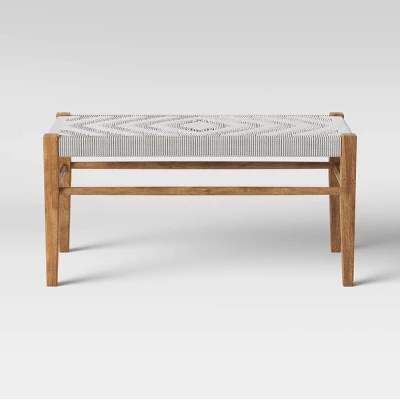 Lumarco Woven Bench Natural - Threshold™ 3 Lumarco Woven Bench Natural - Threshold™