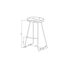 Hull Low Back Barstool Wood/Metal - Threshold -Whalen Furniture GUEST 6c2e1477 e337 442b bbe5 b0d0bcb80346
