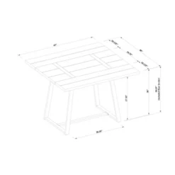 Brimfield Metal Base Extendable Dining Table Brown - Threshold™ -Whalen Furniture GUEST 6cc89fd1 cd13 4a73 b61a b2b76aaf7bc1