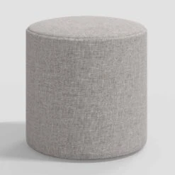 Round Thalia Ottoman In Textured Linen - Threshold™ -Whalen Furniture GUEST 6da3dd3e 553d 4c4e 8f58 cb5cd3d9d7ec