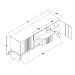 Thousand Oaks Wood Scalloped TV Stand For TVs Up To 60" - Threshold™ Designed With Studio McGee -Whalen Furniture GUEST 6eb78357 bdca 4768 81d1 c6707913672b