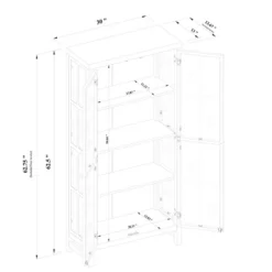 Bountiful Wood And Glass Tall Cabinet - Threshold™ Designed With Studio McGee -Whalen Furniture GUEST 6ee1338d 097f 4cfb b2df da976038b2e6
