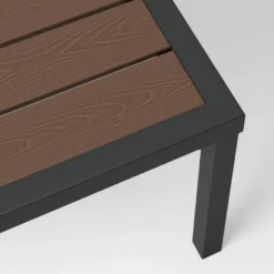 Bryant 2pc Faux Wood Patio Loveseat & Coffee Table - Gray/Natural - Threshold™ -Whalen Furniture GUEST 6f5e500e 49d6 4462 9caf 11a4e3e8e2a1