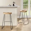 Hull Low Back Barstool Wood/Metal - Threshold -Whalen Furniture GUEST 6f8941e1 c6b5 4fd9 b8f6 7584131e6c88