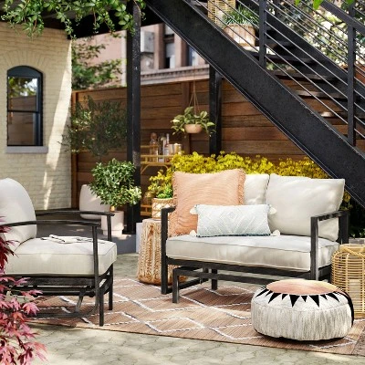 2pc Ryegate Glider Outdoor Patio Chairs, Club Chairs Gray - Threshold™ 3 2pc Ryegate Glider Outdoor Patio Chairs, Club Chairs Gray - Threshold™