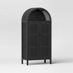 Woven Arched Wood Cabinet - Threshold™ -Whalen Furniture GUEST 71d7b8e7 0b8a 4c88 af3c ece9ad48100b