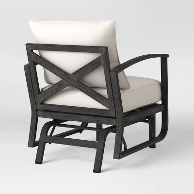 2pc Ryegate Glider Outdoor Patio Chairs, Club Chairs Gray - Threshold™ 6 2pc Ryegate Glider Outdoor Patio Chairs, Club Chairs Gray - Threshold™ - Image 4