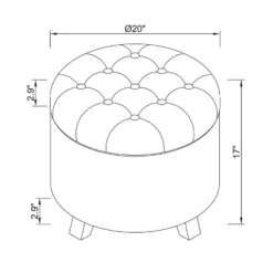 Tufted Round Storage Ottoman - Threshold -Whalen Furniture GUEST 77709614 17c9 4d77 a778 ff7c6a2478bf