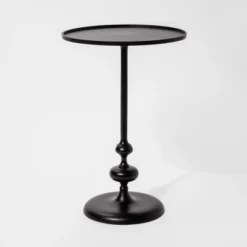 Londonberry Turned Metal Accent Table Black - Threshold -Whalen Furniture GUEST 78009dd0 dddf 4ac6 a4fc d2665f9d9972