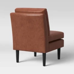 Gelbin Faux Leather Slipper Chair With Wood Legs - Threshold™ -Whalen Furniture GUEST 79c6f7f3 f809 4654 bfbb 3f8fdad22532