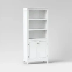 72" Carson 5 Shelf Bookcase With Doors - Threshold -Whalen Furniture GUEST 7d13a320 a881 4623 87ab 176b8890729a