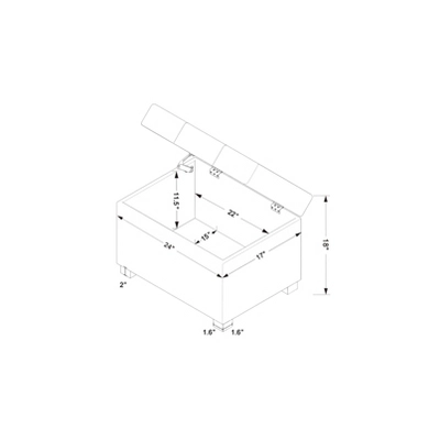 Essex Single Storage Ottoman - Threshold™ 7 Essex Single Storage Ottoman - Threshold™ - Image 5