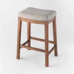 Candor Wood And Upholstered Saddle Counter Height Barstool - Threshold™ -Whalen Furniture GUEST 80c1f2de 5ac5 48a3 9160 9e552e51230e